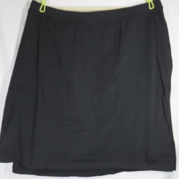 Catherines Suprema Collection Soft Stretchy Black Pocket Skort Plus Size 4X - Picture 3 of 7